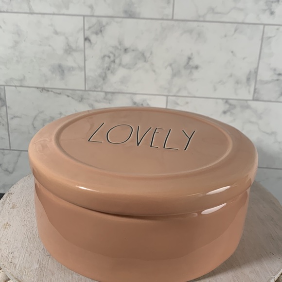 Rae Dunn LOVELY canister with lid - Picture 3 of 5